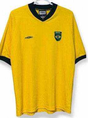 Umbro Brazil yellow football shirt medium vintage